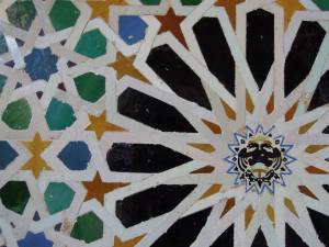 Decorative tiling inside the Nasrid Palaces 2