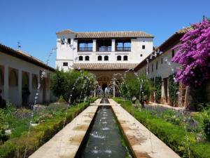 Generalife courtyard and fountain