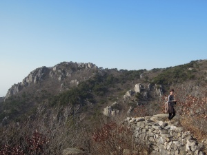 Looking across to the first peak, Sanggyebong.