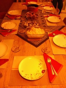 Dinner party feast