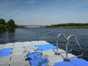 14. Swimming pontoon in the river